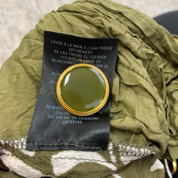 ett:twa Anthropologie green & cream print shorts size S - Picture 6 of 9